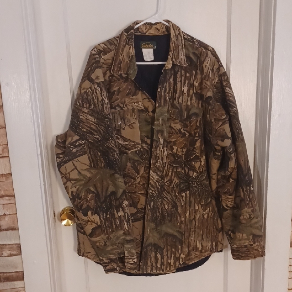 Cabela's Men's Woodland Camouflage Jacket Size Xlarge